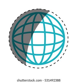 global sphere symbol icon vector illustration graphic design