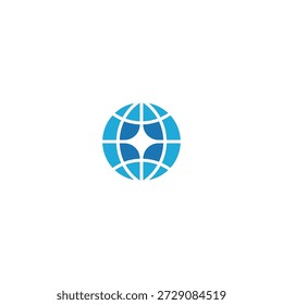 Concepto de diseño de logotipo de estrella global.