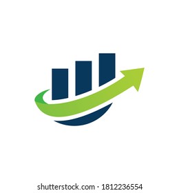 Global Statistic Logo Template Design Vector