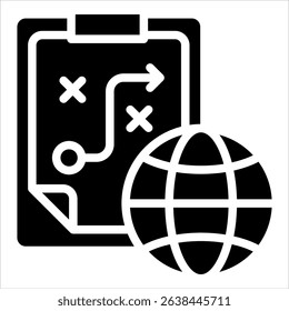 Global Strategy Icon Element For Design