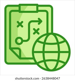 Global Strategy Icon Element For Design
