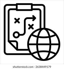 Global Strategy Icon Element For Design