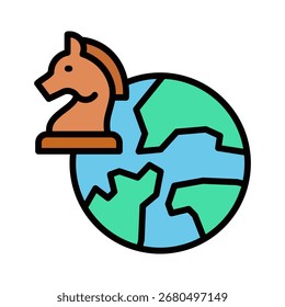 Elemento De Ícone De Estratégia Global Para Design