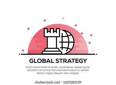 GLOBAL STRATEGY ICON AND ILLUSTRATION CONCEPT