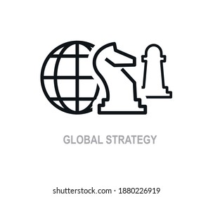 Global Strategy. Global network world concept vector background.
