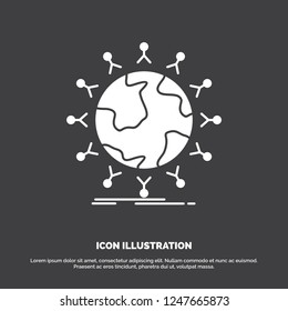 global, student, network, globe, kids Icon. glyph vector symbol for UI and UX, website or mobile application