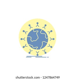 global, student, network, globe, kids Glyph Icon.