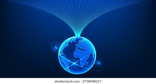 Infraestructura global de red de cable submarino, Transmisión de datos submarinos de Internet, Conectividad digital mundial, Sistema de comunicación de fibra óptica, Tecnología de red oceánica Conectando continentes