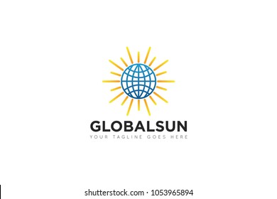 global sun logo and icon Vector design Template. Vector Illustrator Eps.10