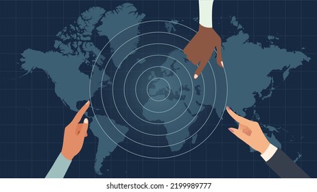 Global Supply Chain Management Vector Illustration