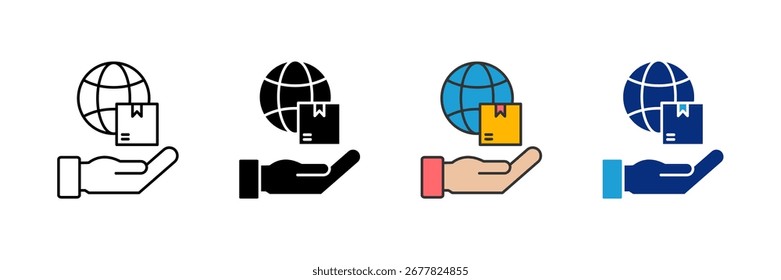 Conjunto de iconos de suministro global Colección de estilo múltiple