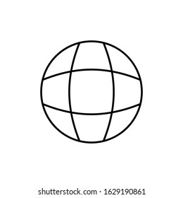 Global support - Earth symbol - simple line icon.