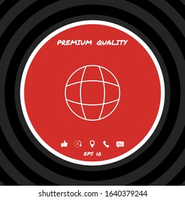 Global support - Earth symbol - simple line icon.