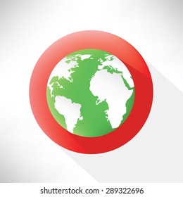 Global symbol,flat icon,clean vector