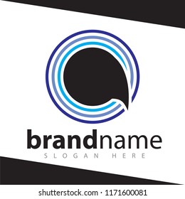 global talk line logo design stock template