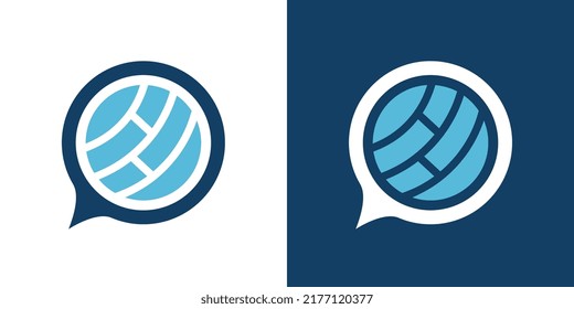 Diseño del logo de Global Talk, icono de la aplicación para el diálogo, combinación del logo de la burbuja del mundo y del habla, logo social de los medios de comunicación de la tierra