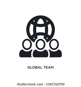 global team isolated icon. simple element illustration from general-1 concept icons. global team editable logo sign symbol design on white background. can be use for web and mobile