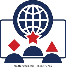 Logotipo da equipe global para negócios corporativos ou técnicos