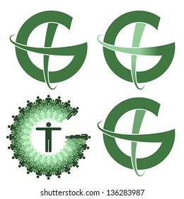 Global team symbol, vector