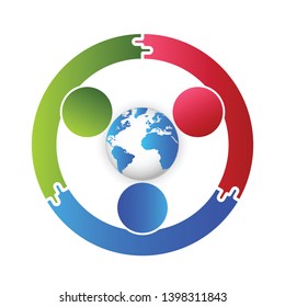 Global Teamwork Leadership Solutions logo Vector