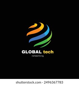 Global tech company business Logo design