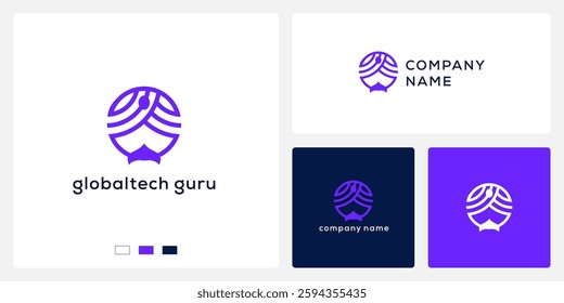 global tech guru logo design