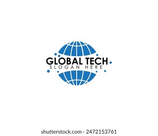 Global tech icon set logo design illustration with creative concept Premium Vector