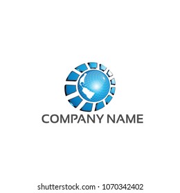 global tech logo template