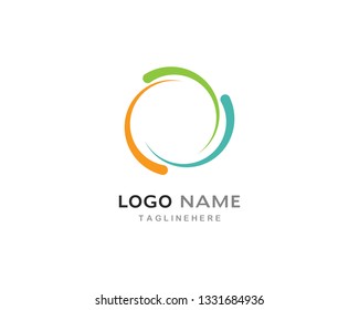 Global tech logo vector template