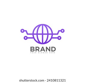 global tech logo Vector Template