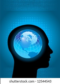 Global, technology business background
