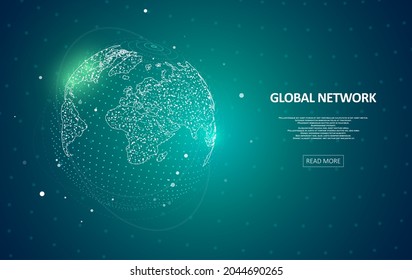 Global technology concept. Digital network graphic concept. Graphic concept for your design