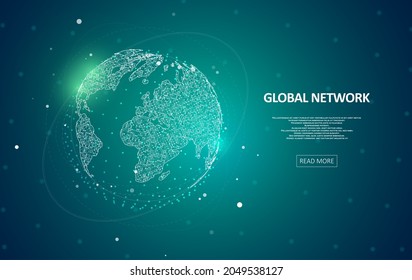 Global technology concept. Digital network graphic concept. Graphic concept for your design