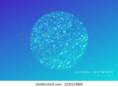 Global technology concept. Digital network graphic concept. Graphic concept for your design