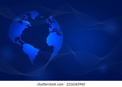 Global technology earth banner digital background
