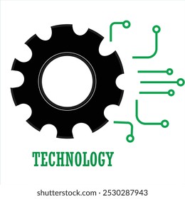 Global technology gear concept business logo template design.  Computer network SEO icon.
isolated on white background, Graphic design element. Vector illustration.