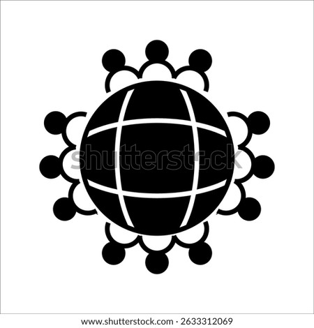 Global technology icon logo design illustration with creative concept Premium Vector