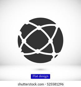 Global technology icon, vector best flat icon, EPS
