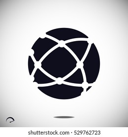 Global technology icon, vector best flat icon, EPS