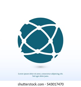 Global technology icon, vector best flat icon, EPS
