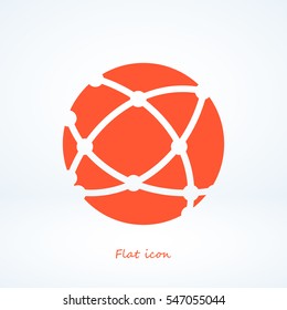 Global technology icon, vector best flat icon, EPS