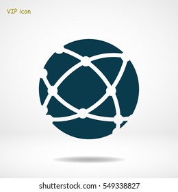 Global technology icon, vector best flat icon, EPS