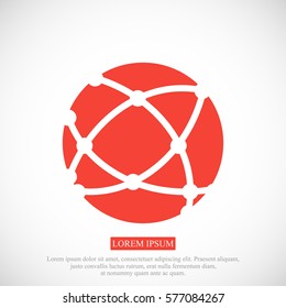 Global technology icon, vector best flat icon, EPS