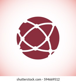 Global technology icon, vector best flat icon, EPS
