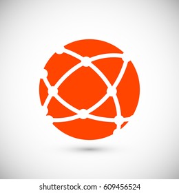 Global technology icon, vector best flat icon, EPS