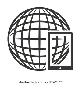 global technology isolated icon vector illustration design