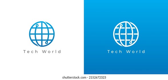 Global Technology Logo Concept  icon symbol Design. Vector illustration logo template