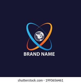 Globales Technologie-Logo und Icon-Design