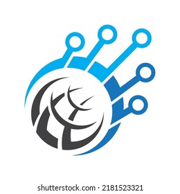 Global technology  logo images illustration design