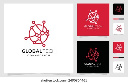 Global technology Logo inspiration Digital vector.Global technology and Design Template	